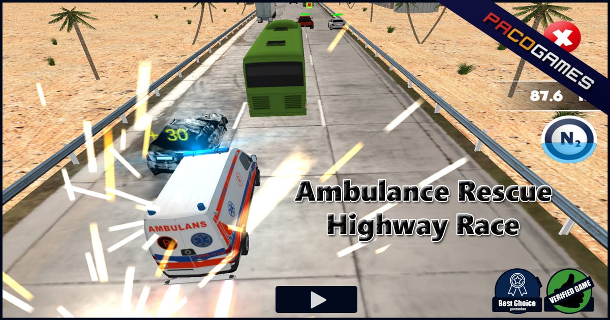 Ambulance Rescue Highway Race - Play Traffic Racer Ambulance Game