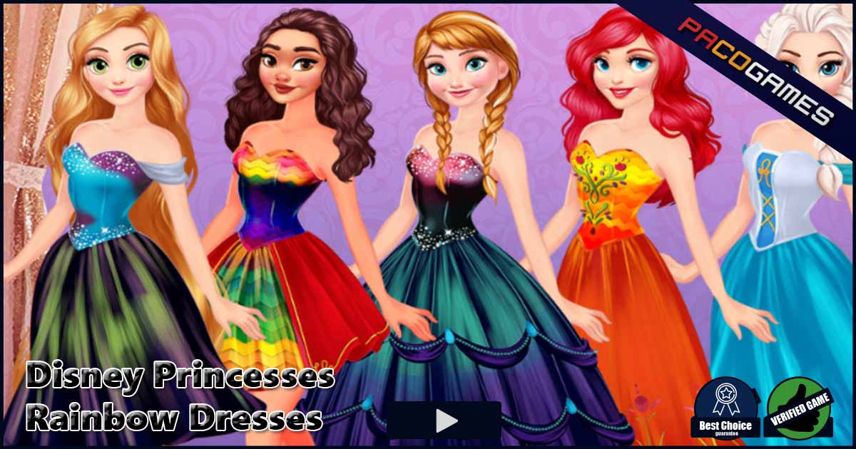 rainbow princess dress up games Princess Rainbow Dressup Play Free Girl Games