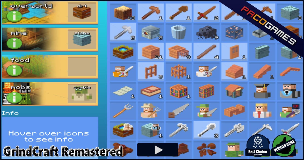 GrindCraft Remastered - Play Free Online Idle Game
