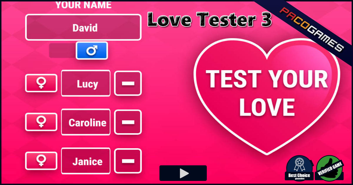 Testing Love Love Tester 3 - Graj w test miłości online