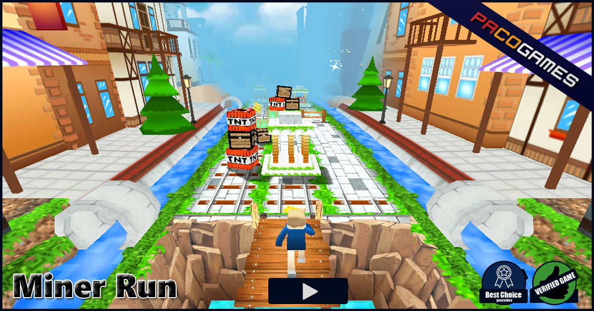 Miner Run - Juega al endless runner estilo Minecraft en línea