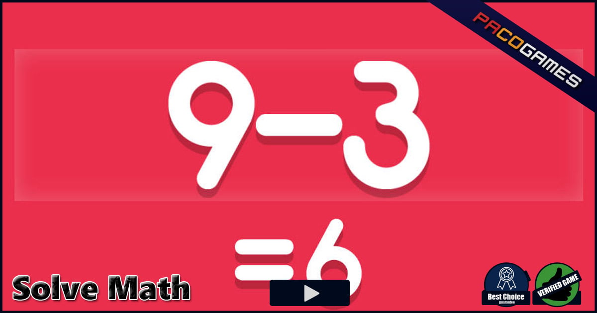 Solve Math - Free Online Math Puzzle Game | PacoGames